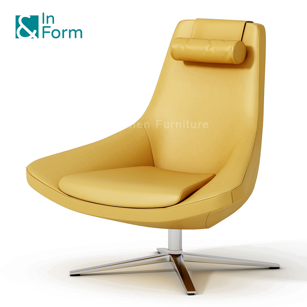 Chair Supplier Custom PU Leather Leisure Chair Living Room Office Lounge Chairs for Reception Waiting Room