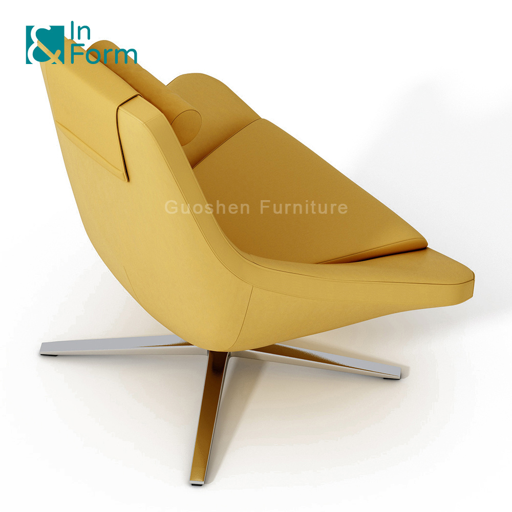 Chair Supplier Custom PU Leather Leisure Chair Living Room Office Lounge Chairs for Reception Waiting Room