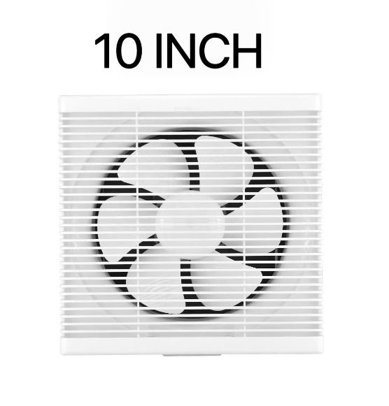 10 Inch Wall-Mounted Ceiling Mounted Ventilation Fan Low Noise Square Exhaust Fan Indoor Universal Ventilation Fan