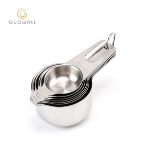 7pcs Metal Stainless Steel Measuring Cups And Spoons Set For Kitchen Baking