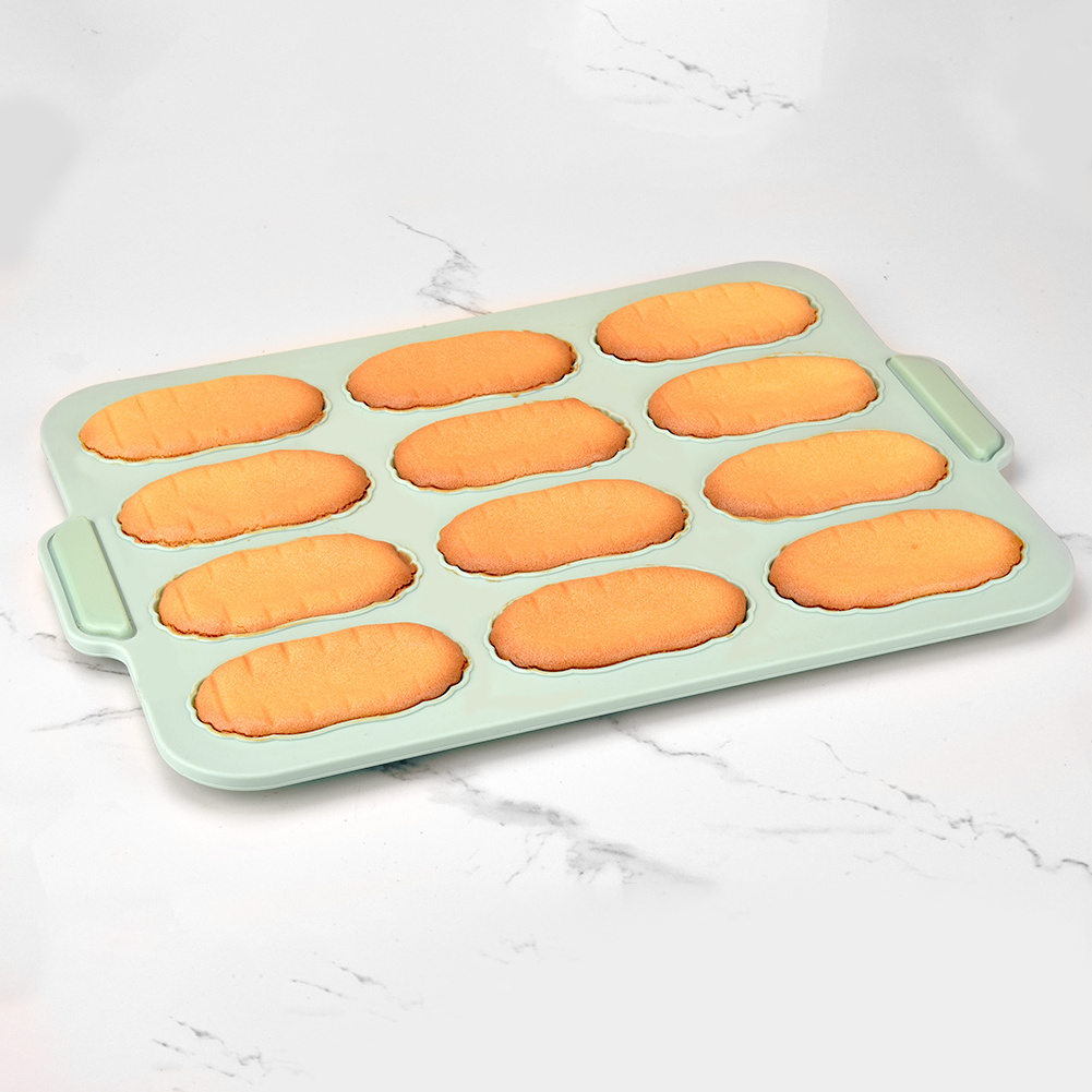 Heat Resistant Cupcake Cake Molds Baking Muffin Tray 6 cup Non-stick Silicone Oval Muffin Pan