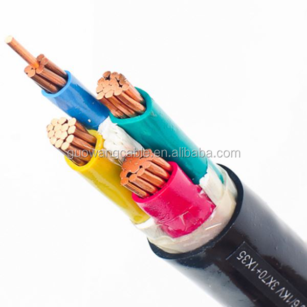 0.6/1 KV DC Steel Wire/Tape Armor Power Cable with XLPE Insulation 3G 6 sq mm