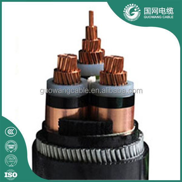 Medium Voltage 11KV 33KV XLPE Aluminum Copper Power Cable 3C 300mm2  MV cable Price