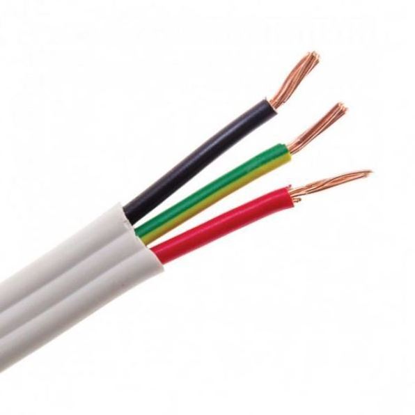 Three Core and Twin Flat Electrical Wire and Cables to BS6004 PVC Electric Cable Copper Heating Insulated PVC Jacket Power Cable