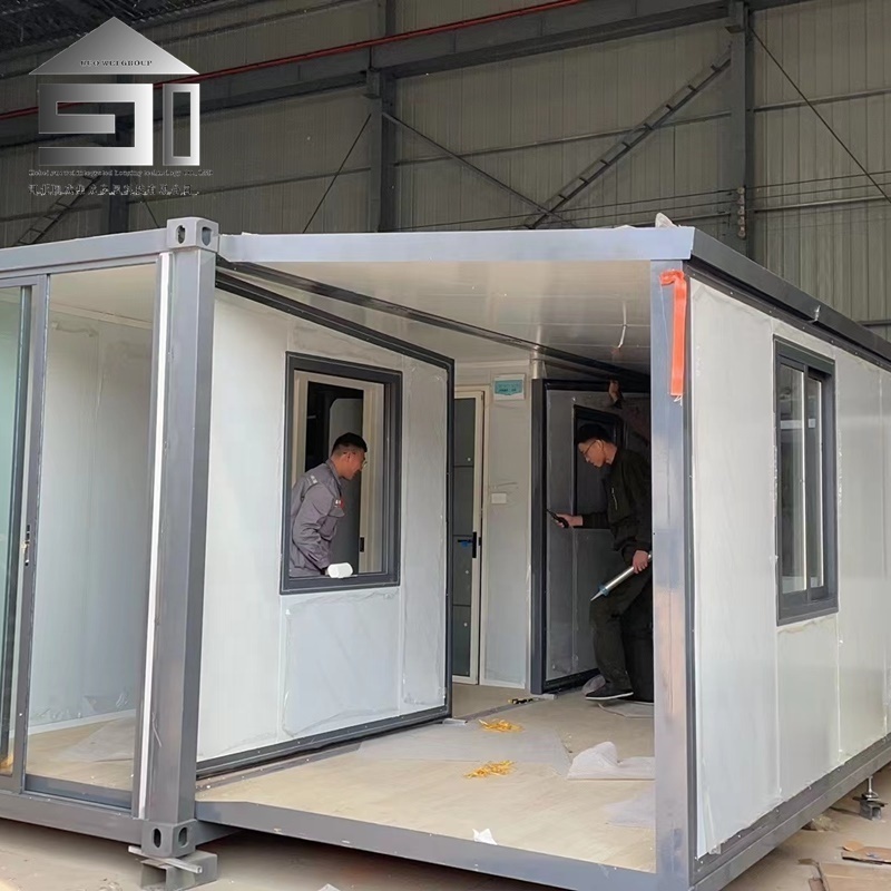 20FT 2 bedroom luxury prefabricated container homes expandable container house with full bathroom