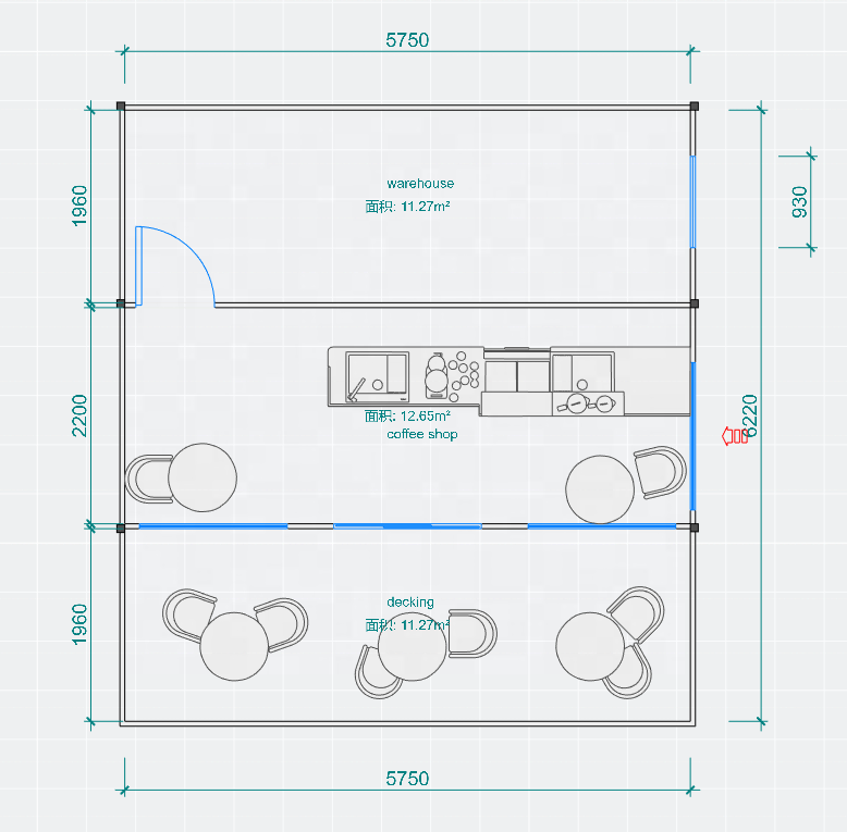 GUOWEI foldable house container coffee shop shipping container homes mobile coffee shop