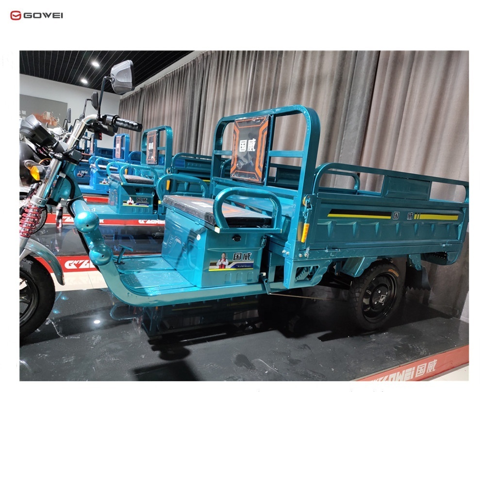 guowei factory direct sales 60V 800W electric moped adults three wheeler motorcycle not bajaj electric cargo tricycle