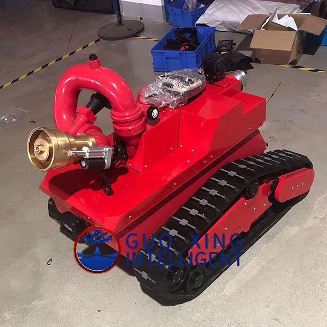 Remote control fire fighting water cannon tracking RXR-M40D-PLT1000 fire fighting robot