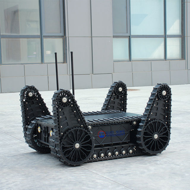 Guoxing robotics trakced all terrains PS1000 swing arm crawler chassis robot tank platform electric vehicle