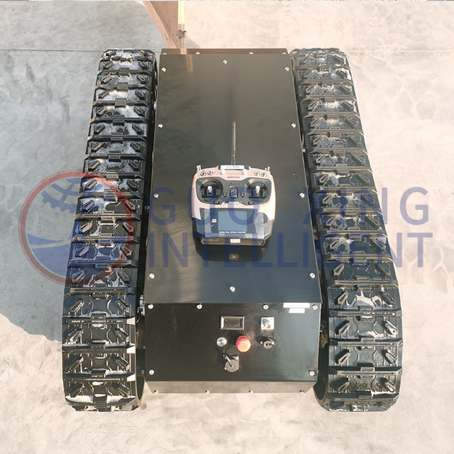 All terrains vehicle able to climbing stairs rubber tracked tank chassis safari-600T robotic platform