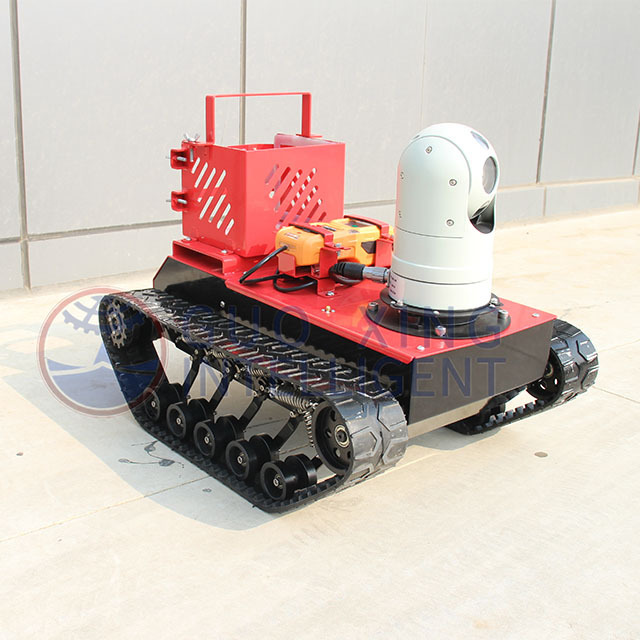 Autonomous inspection 138T small crawler tracked vehicle all terrain tracked robot chassis with radar and camera