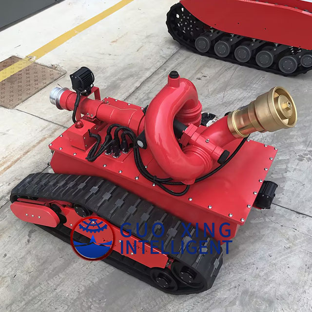 Remote control fire fighting water cannon tracking RXR-M40D-PLT1000 fire fighting robot