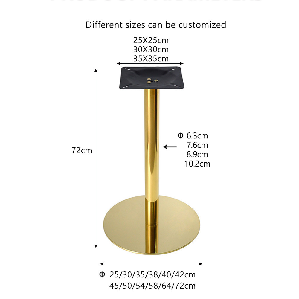 Top grade custom heavy duty dining stainless steel metal table base