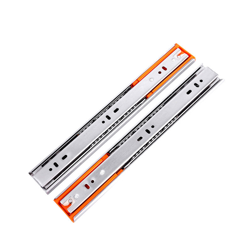 soft close undermout ball bearing  kitchen cabinet rail stainless steel full extension telescopic channel drawer slide