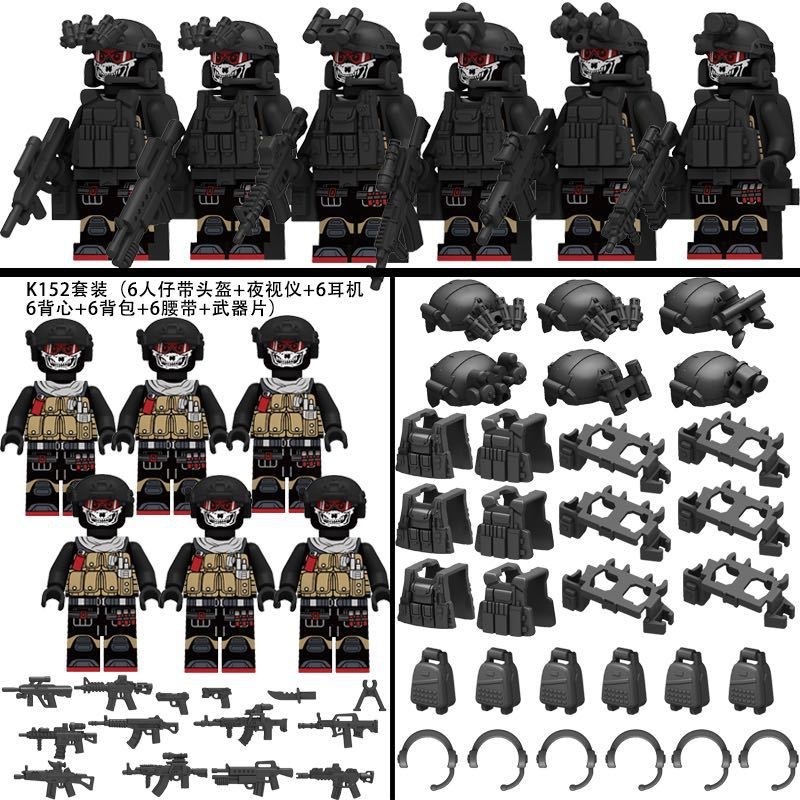 New Mini figures Building Blocks Camouflage special forces soldier Building Block Sets For Kids Brick Educational Puzzle Toys