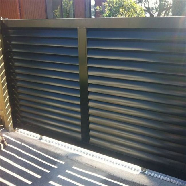 GUOYAO Modern Designs black 8x8 140cm 10 foot aluminum louver fence panels sheet metal fencing