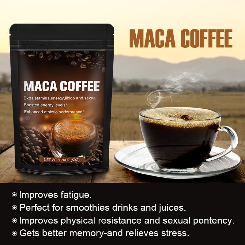 OEM Private Label 50g Organic Maca Root Extract Powder Men's Energy Maca Coffee