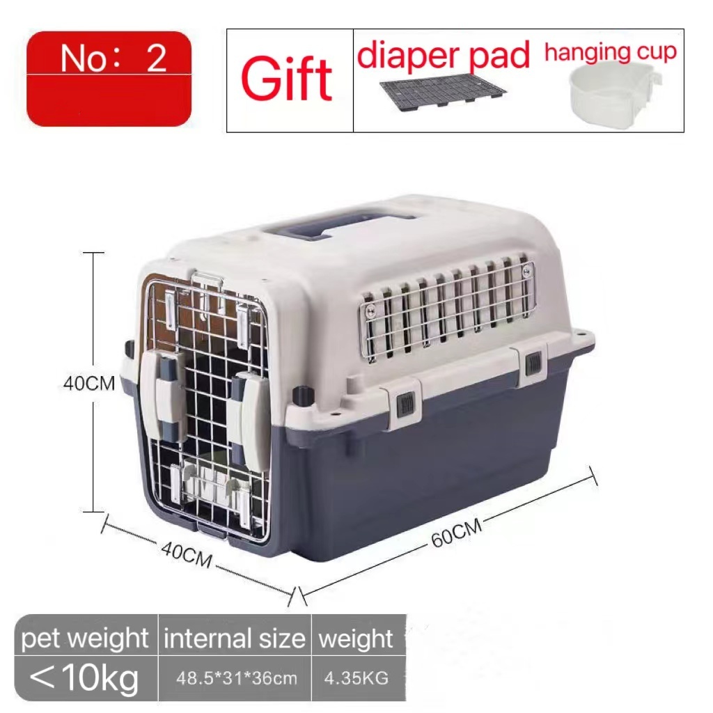 Plastic Kennels Rolling Plastic Airline Approved Wire Door Travel Dog Crate 6 models