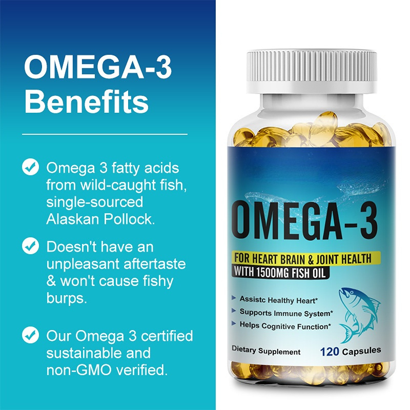 Factory Custom OEM/ODM Omega 3 For Joints & Eyes & Skin & Heart Health Boost Immune System Fish Oil Supplement Capsules