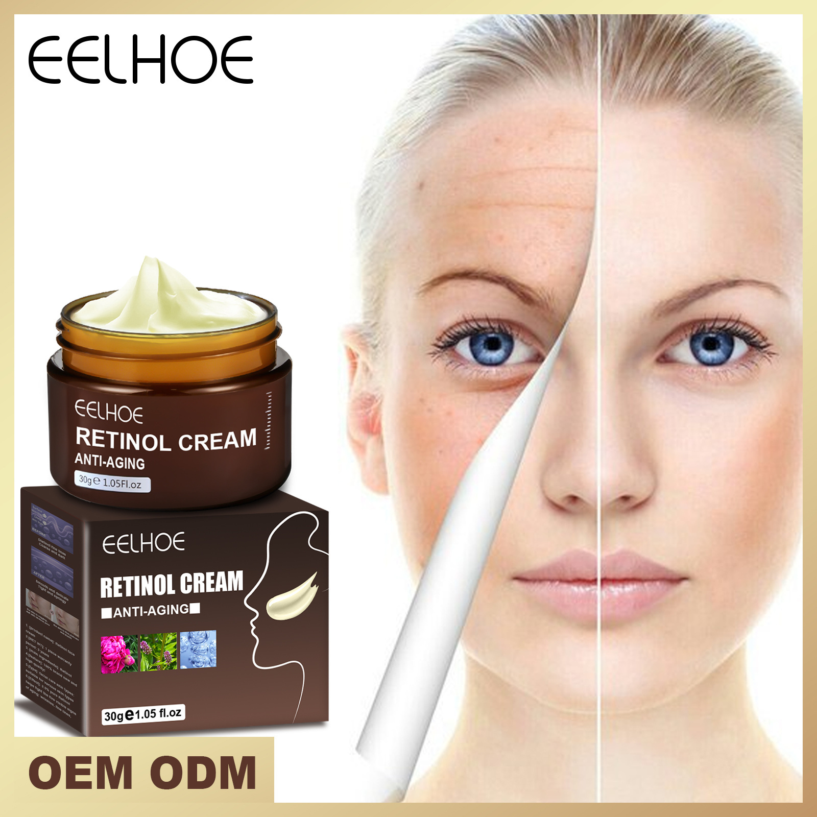 2024 New & Hot Sales EELHOE  Retinol Facial Cream Firming Moisturizing Refreshing Facial Treatment K1