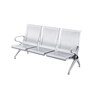 Long Bench Three Seat Iron Row Chair Sofa Waiting Infusion Chair Airport Rest Waiting Chair