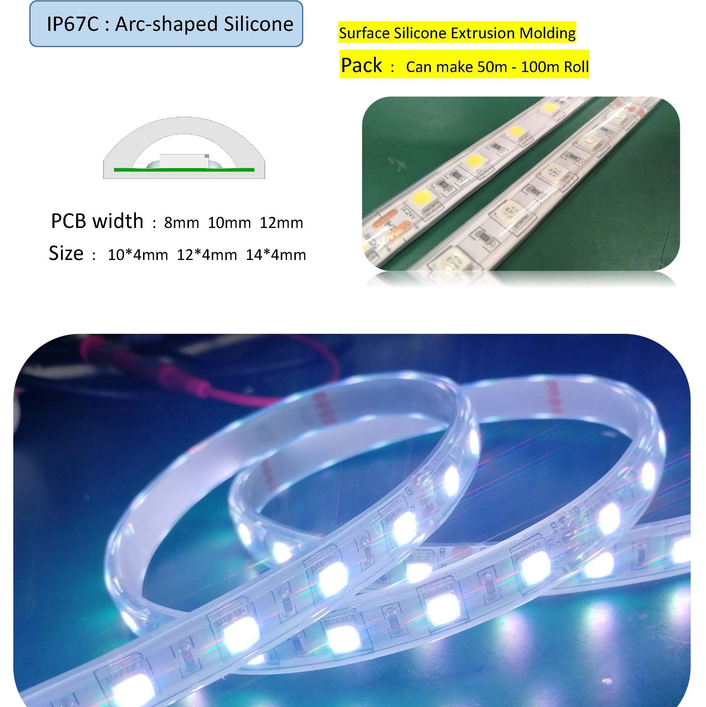 Manufacturer Milk White Silicone tube Diffuser Sleeve Cover IP67 waterproof outdoor flexible led strip light