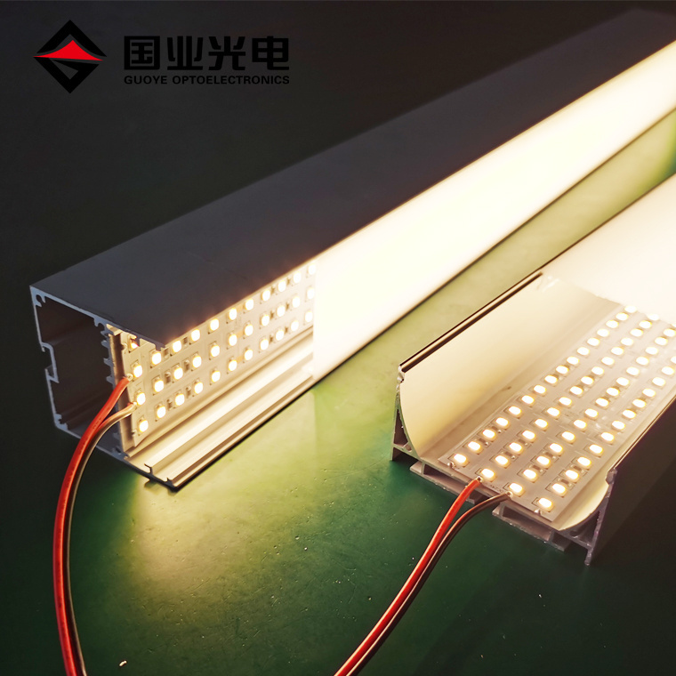 70*36mm 40w flat surface Square office Aluminum Profile LED Strip linear light With PC Opal Diffuser cover