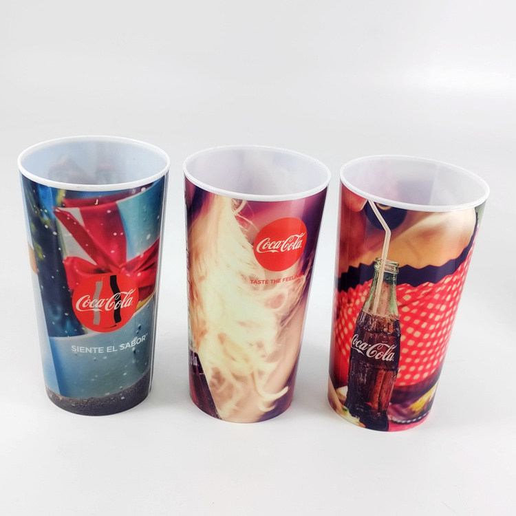 600ml Eco Friendly Pp Plastic stadium cup Lenticular Drinking Cup For Kids