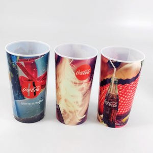 600ml Eco Friendly Pp Plastic stadium cup Lenticular Drinking Cup For Kids