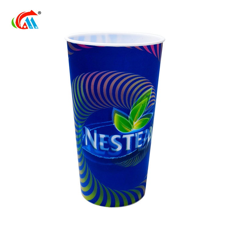 20oz Promotional plastic 3D souvenir cup with lid and straw