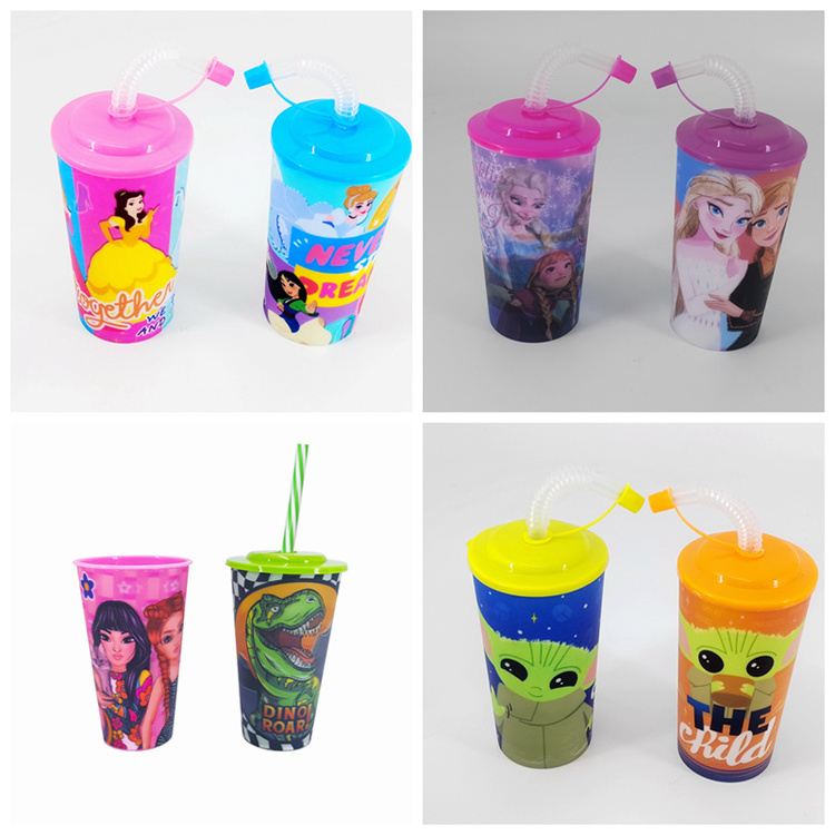 600ml Eco Friendly Pp Plastic stadium cup Lenticular Drinking Cup For Kids