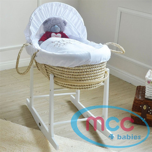 Wicker Moses Baby Pram Natural Basket Baby Changing Basket Wicker Moses Basket