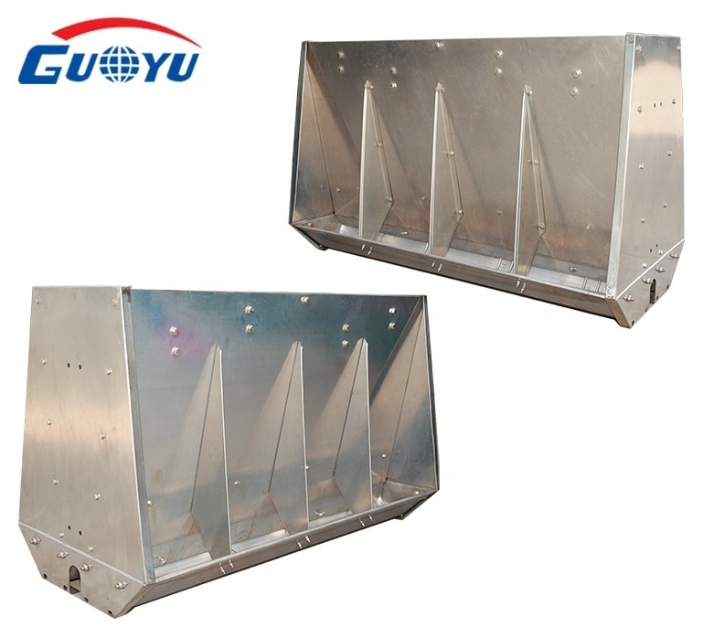 Factory high quality stainless steel double side hog feeder used in pig farm equipment