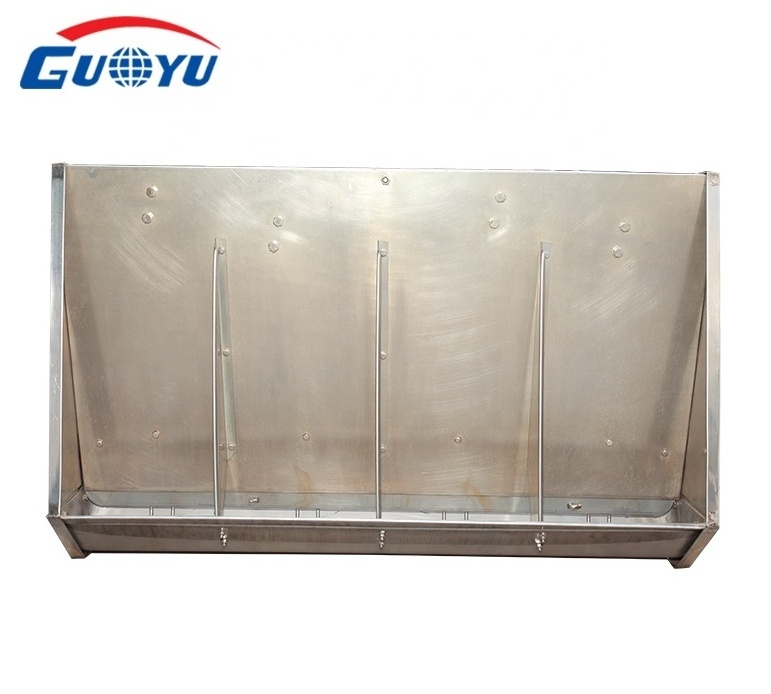 Factory high quality stainless steel double side hog feeder used in pig farm equipment