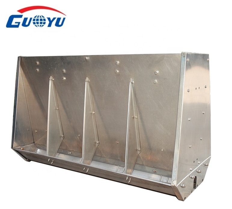 Factory high quality stainless steel double side hog feeder used in pig farm equipment