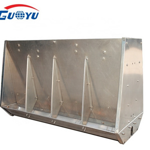 Factory high quality stainless steel double side hog feeder used in pig farm equipment