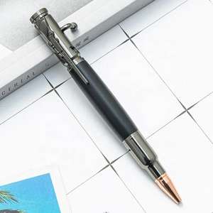 High Quality Bullet Shaped Bolt Action Tactical ballpoint Pen Metal Luxury Gun Pen