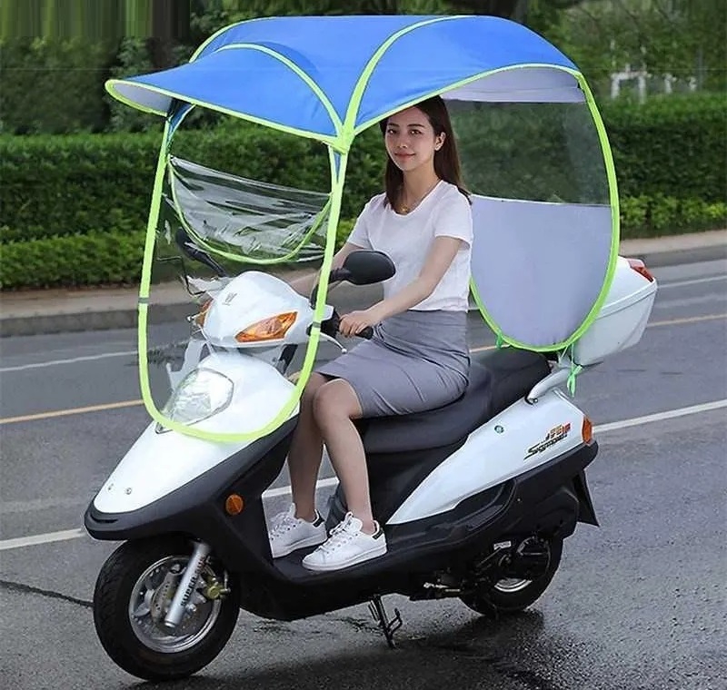 Scooter Umbrella Motorcycle Motor Car Bicycle Electric Bike Canopy Rain Shelter Oxford Car Sunshade Full Cover Umbrella for rain