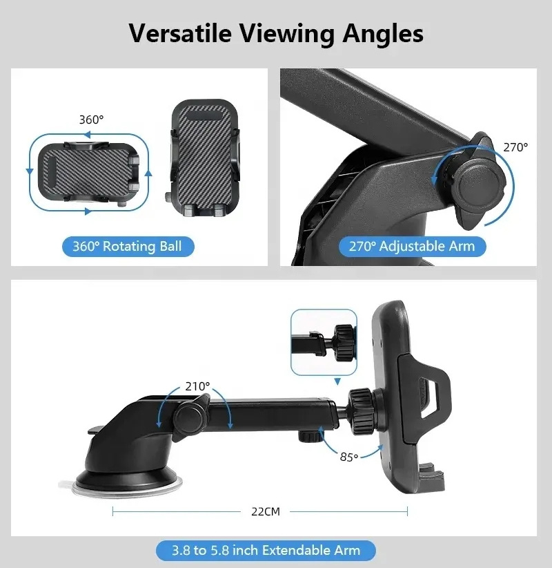 Universal Car Cradle Vehicle Cell Phone Holder PP ABS Stand Mount Car Upgraded Clip support Smartphone GPS Keep Rack Dashboard