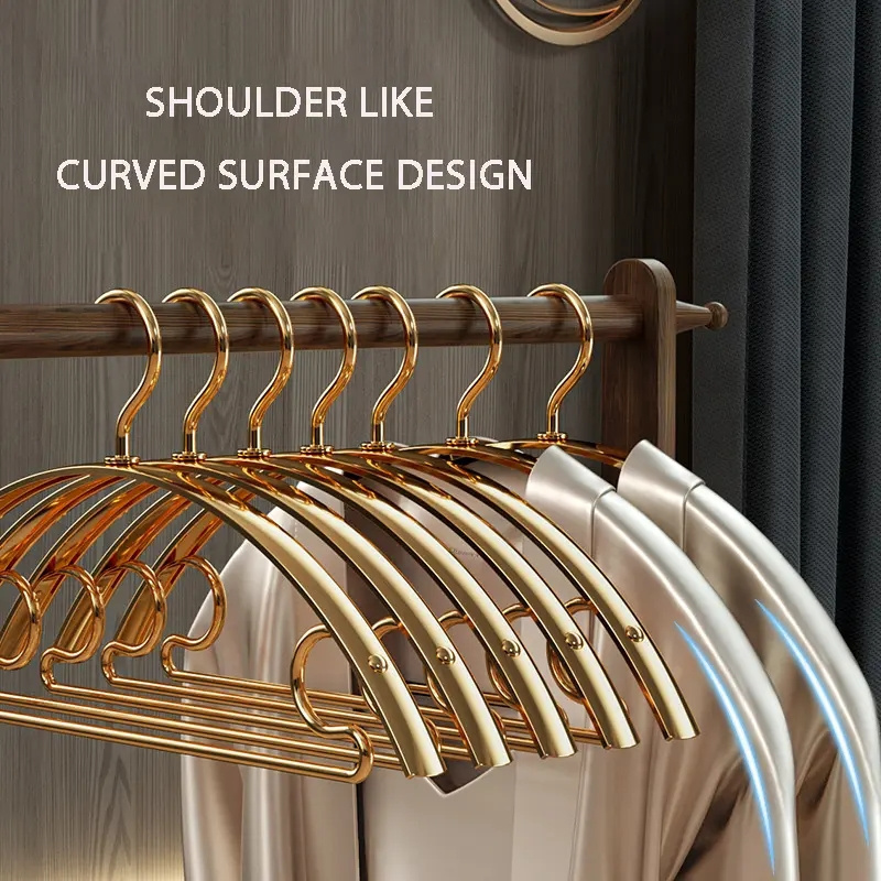 Gold Support Clothes Bracket Metal Hangers Stand Luxury Racks Display Daily Tool Accessories Anti-rust Solid Coat For Clothing