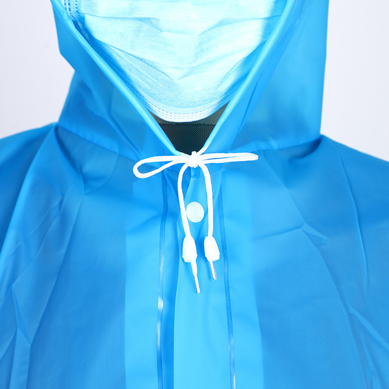 Clear Hooded EVA Poncho Adult Long Waterproof Camp Rain Coats Men Women EVA Reusable Rain Gear Fashion Thickened Raincoat Jacket