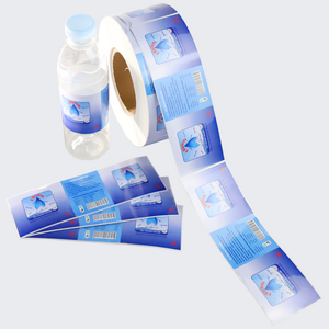 Custom logo printing adhesive  water bottle label sticker for water bottle