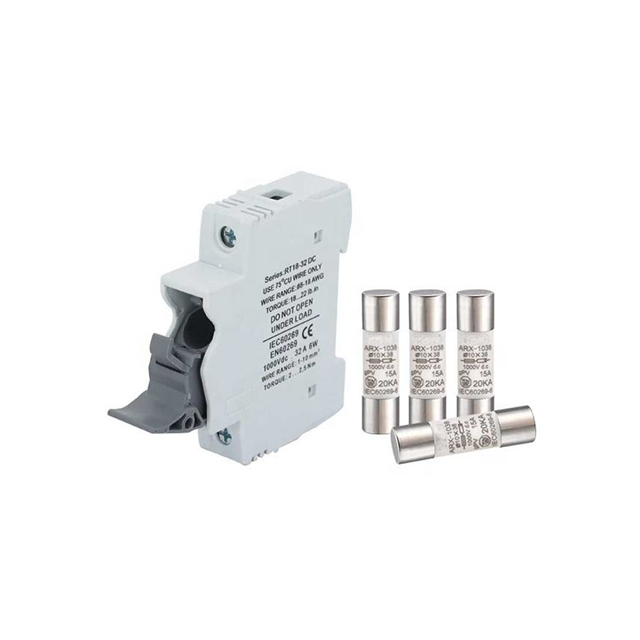 wholesale Din Rail Fuse Holder Solar PV DC 1500V 1-30A 30 amp fusibles thermal porcelain fuse with Base