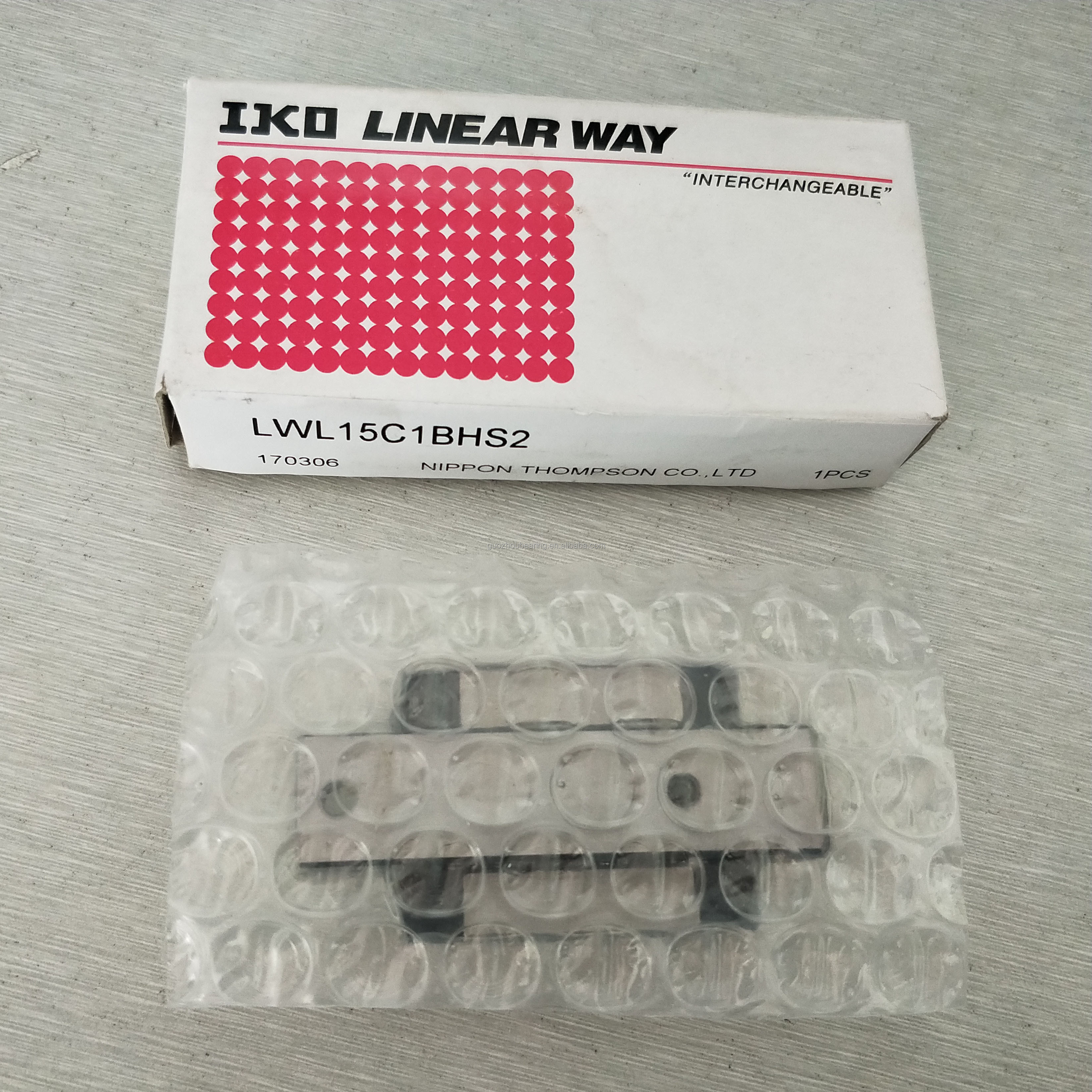 Original IKO Brand LWL15C1BHS2 Linear Block Guide Slide