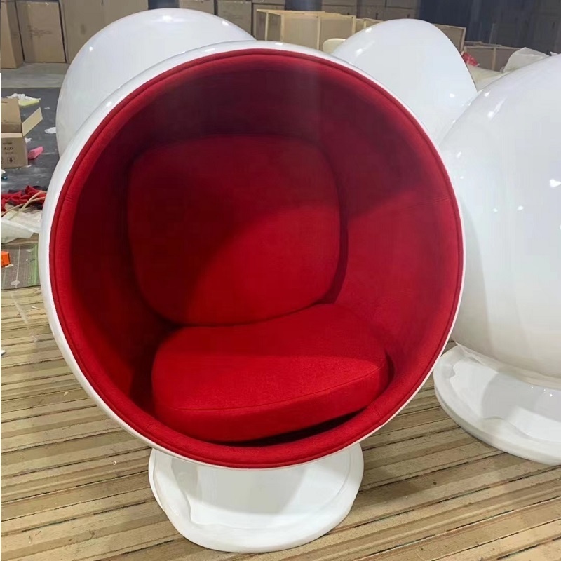 Wholesale Popular Modern Round Shape Global Swivel Leisure Aviator Luxury Lounge Fiberglass Ball Chair