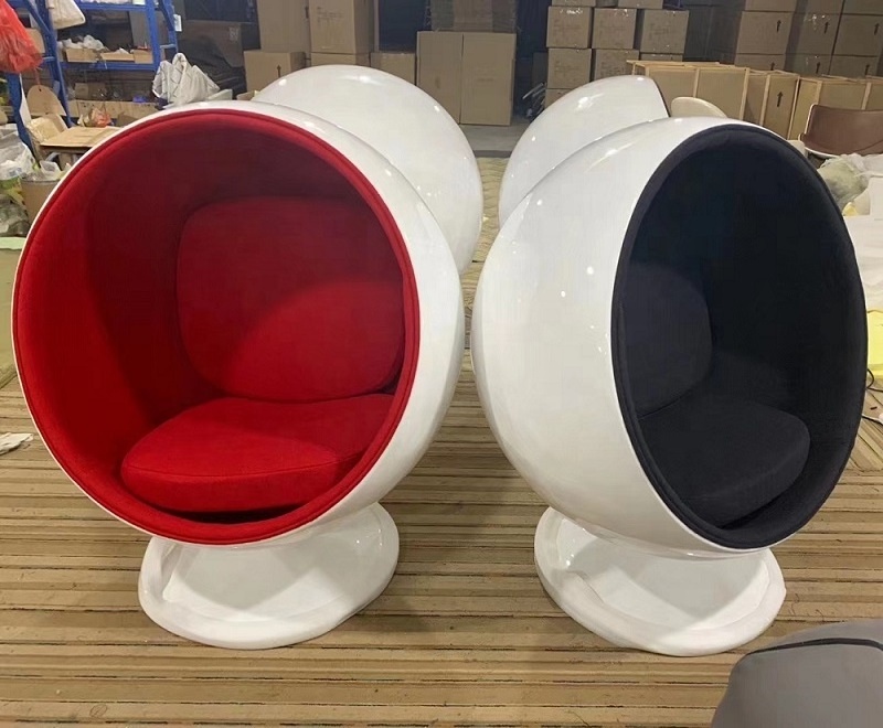 Wholesale Popular Modern Round Shape Global Swivel Leisure Aviator Luxury Lounge Fiberglass Ball Chair