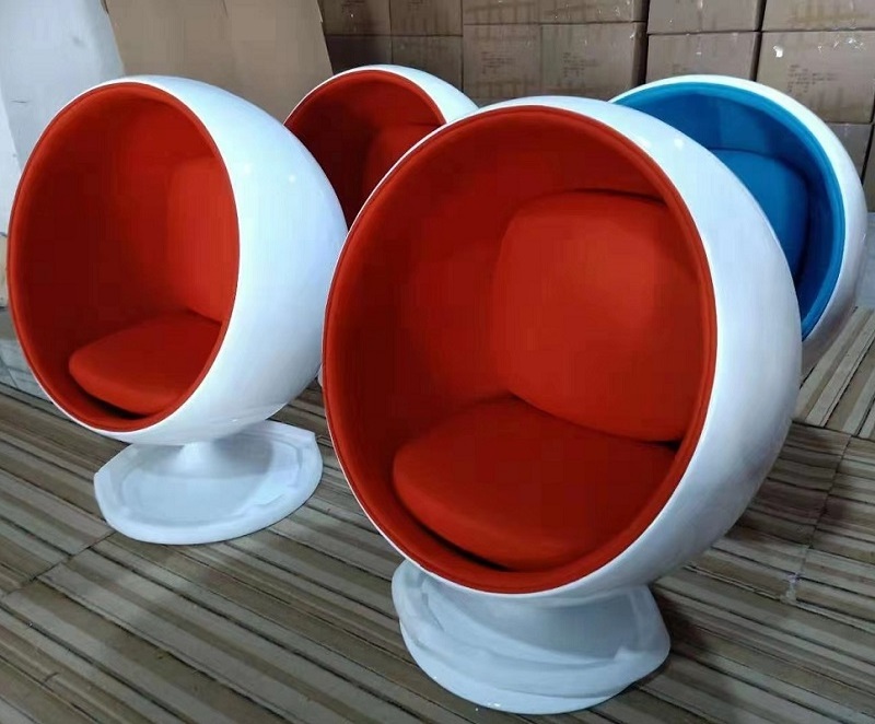 Wholesale Popular Modern Round Shape Global Swivel Leisure Aviator Luxury Lounge Fiberglass Ball Chair