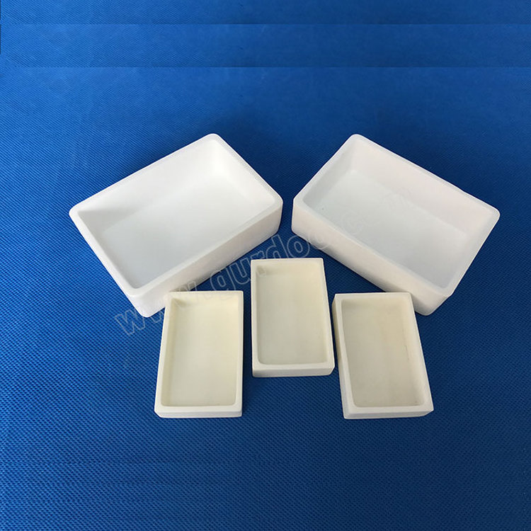 Square and rectangle alumina ceramic crucible for furnace kiln oven