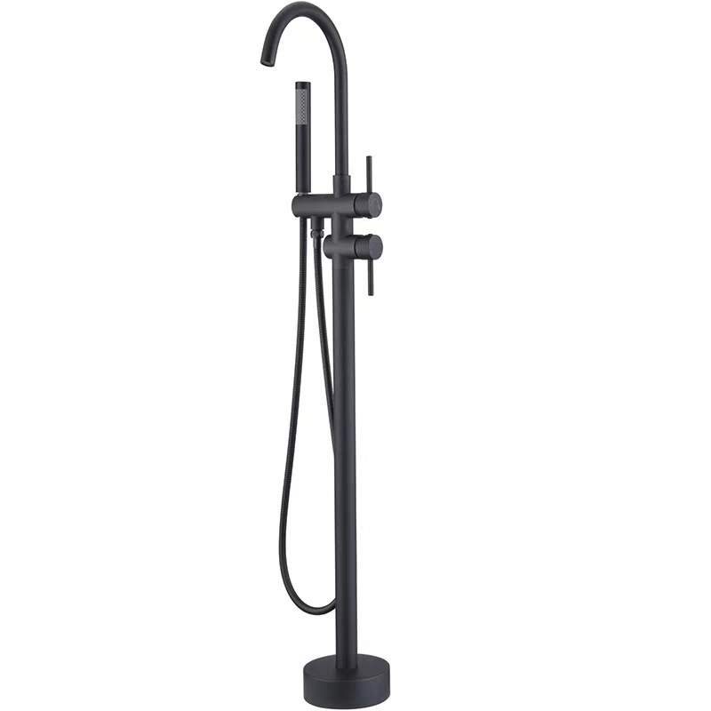 Hot Sale Bathtub Faucets Black Silver Brass Freestanding Faucet