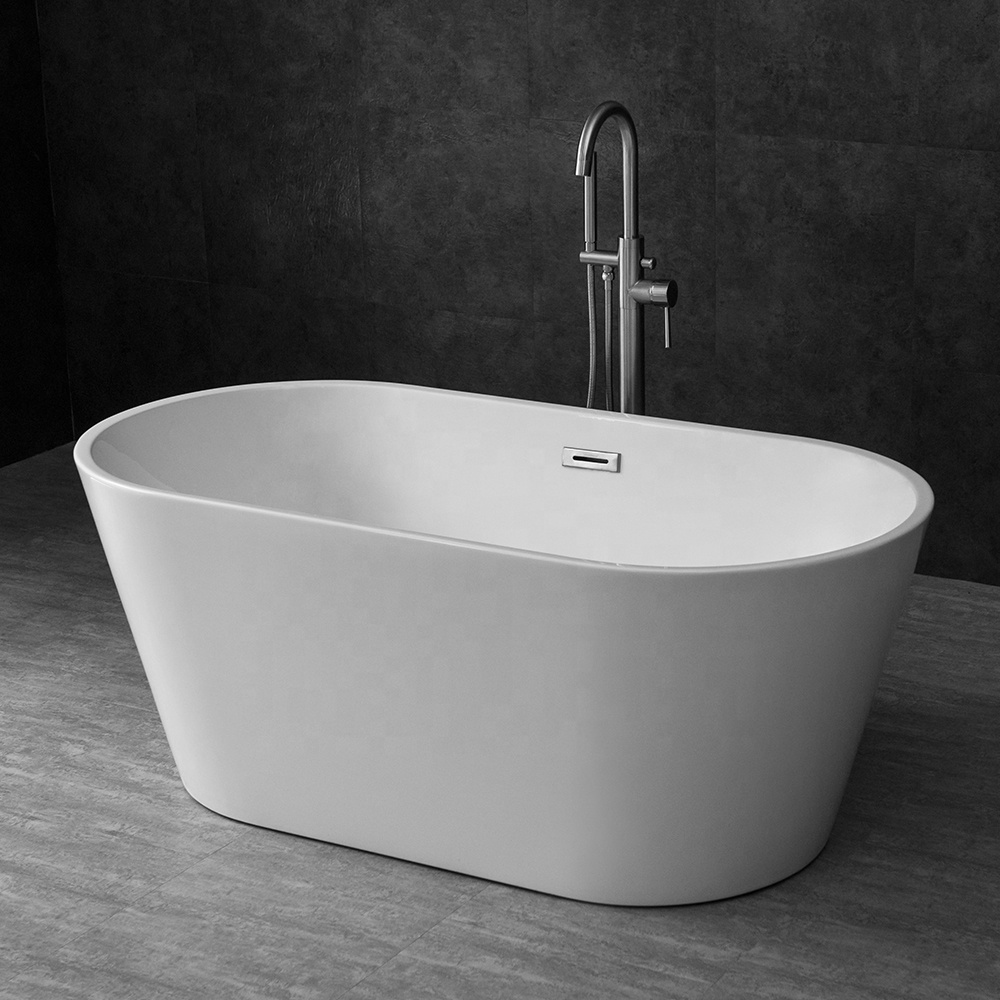 Hot Sale Acrylic Bathtub Modern Design Freestanding Bath Tub White Free Standing Alone Soaking whirlpool Tub